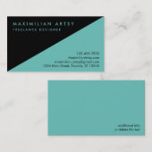 Zwart en aangepast kleurenavant-garde visitekaartje (Voorkant / Achterkant)