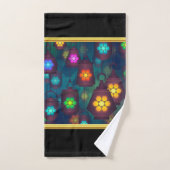 Zwart en abstract grappig gezegde bad handdoek (Handdoek)