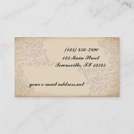  zwart en afbeelding van Cream Visitekaartje (Achterkant)