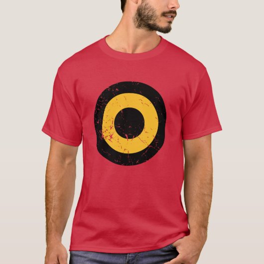  zwart en amber rondel t-shirt (Voorkant)