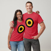  zwart en amber rondel t-shirt (Unisex)