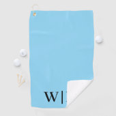 Zwart en Baby Blauw Gepersonaliseerde Golf Handdoe Golfhanddoek (Insitu)