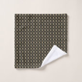 Zwart en Beige 201 Bad Handdoek (Wasdoekje)