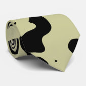 Zwart en beige design stropdas (Opgerold)