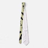 Zwart en beige design stropdas (Achterkant)