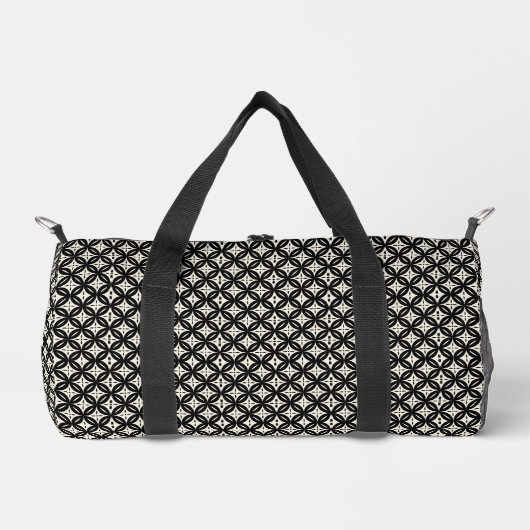 Zwart en beige klein plunjezak (Voorkant)