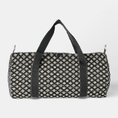 Zwart en beige klein plunjezak (Achterkant)