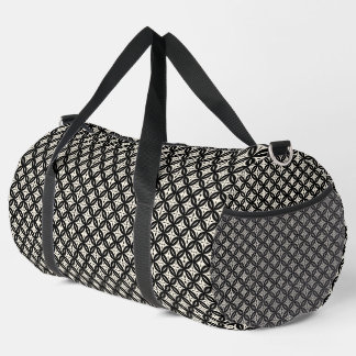 Zwart en beige klein plunjezak
