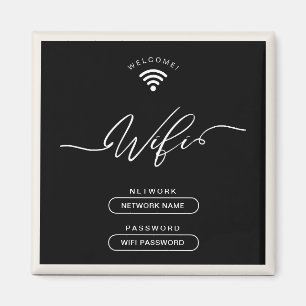 Zwart en Beige Minimalistische Eenvoudige Wifi Zon Magneet