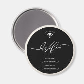 Zwart en Beige Minimalistische Eenvoudige Wifi Zon Magneet (Voorkant / Achterkant)