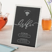 Zwart en Beige Minimalistische Eenvoudige Wifi Zon Reclamebord Met Voetstuk (Insitu)
