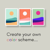 Zwart en Beige Minimalistische Landschapskunst Pri Poster