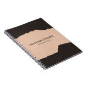 Zwart en beige papier notitieboek (Rechterzijde)