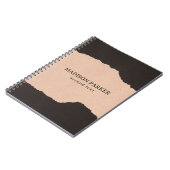 Zwart en beige papier notitieboek (Linkerzijde)