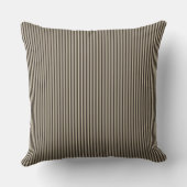 Zwart en beige streepstreep kussen (Achterkant)