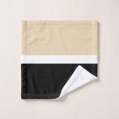 Zwart en beige strepen patroon Elegant, Modern Bad Handdoek (Wasdoekje)