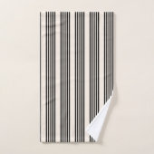 Zwart en beige vijf strips bad handdoek (Handdoek)