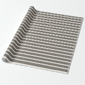 Zwart en beige vijf strips cadeaupapier (Uitgerold)