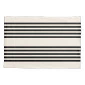 Zwart en beige vijf strips kussensloop (Achterkant)