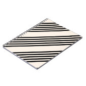 Zwart en beige vijf strips notitieboek (Linkerzijde)