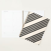 Zwart en beige vijf strips planner (Display)