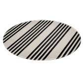 Zwart en beige vijf strips snijplank (Hoek)