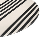 Zwart en beige vijf strips snijplank (Hoek)