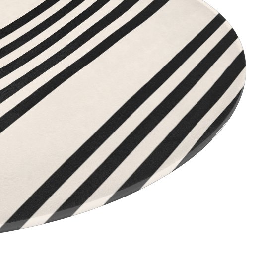 Zwart en beige vijf strips snijplank (Hoek)