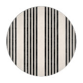 Zwart en beige vijf strips snijplank (Voorkant)