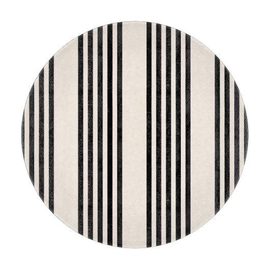 Zwart en beige vijf strips snijplank (Voorkant)