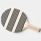 Zwart en beige vijf strips tafeltennisbatje (Zijkant)