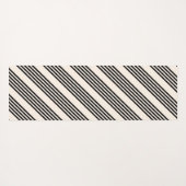 Zwart en beige vijf strips yogamat (Achterkant (horizontaal))