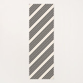 Zwart en beige vijf strips yogamat (Achterkant)