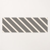Zwart en beige vijf strips yogamat (Voorkant (horizontaal))