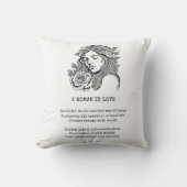 Zwart en blanke vrouw met rozenquote kussen (Voorkant)