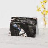 ZWART EN BLAUW 5x7 WENSKAART Kaart (Gele Bloem)