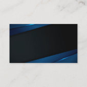 Zwart en blauw, aangepaste moderne Professional Visitekaartje (Achterkant)
