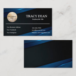 Zwart en blauw, aangepaste moderne Professional Visitekaartje