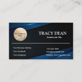 Zwart en blauw, aangepaste moderne Professional Visitekaartje