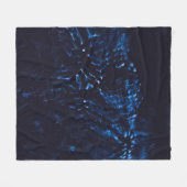 Zwart en blauw abstract schilderij fleece deken (Voorkant (Horizontaal))