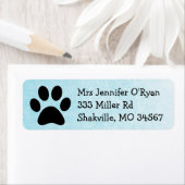 Zwart en blauw afdrukken Terug-adreslabel Etiket (Insitu)