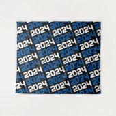 Zwart en Blauw Afstuderen Achtergrond Wandkleed (Voorkant (horizontaal))