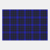 Zwart en Blauw Buffalo Plaid Wrapping Papier Blade Inpakpapier Vel (Voorkant 3)