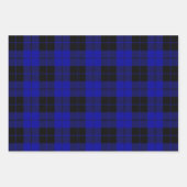 Zwart en Blauw Buffalo Plaid Wrapping Papier Blade Inpakpapier Vel (Voorkant 2)