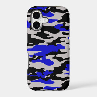 Zwart en Blauw Camo - iPhone 5