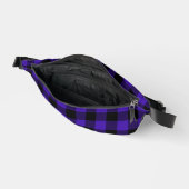 Zwart en blauw Check Fanny Pack Heuptasje (Open)