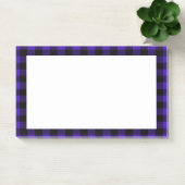 Zwart en blauw Check Framed Post it Notes (Kantoor)