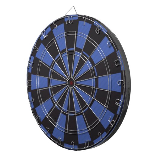 Zwart en Blauw Dart Board Dartbord (Voorkant Rechts)