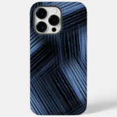 Zwart en Blauw Diagonaal Abstract Case-Mate iPhone Case (Achterkant)