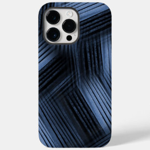 Zwart en Blauw Diagonaal Abstract Case-Mate iPhone 14 Pro Max Hoesje
